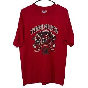 Hanes Vintage 2000 Heavyweight French Quarter New Orleans NOLA T-Shirt Size L